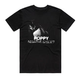 Poppy - Grey Negative Spaces - Black T-shirt